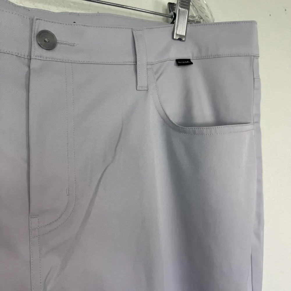 Travis Mathew Pants Mens 40 X 32 Golf Khakis Straight Leg Activewear Light Grey